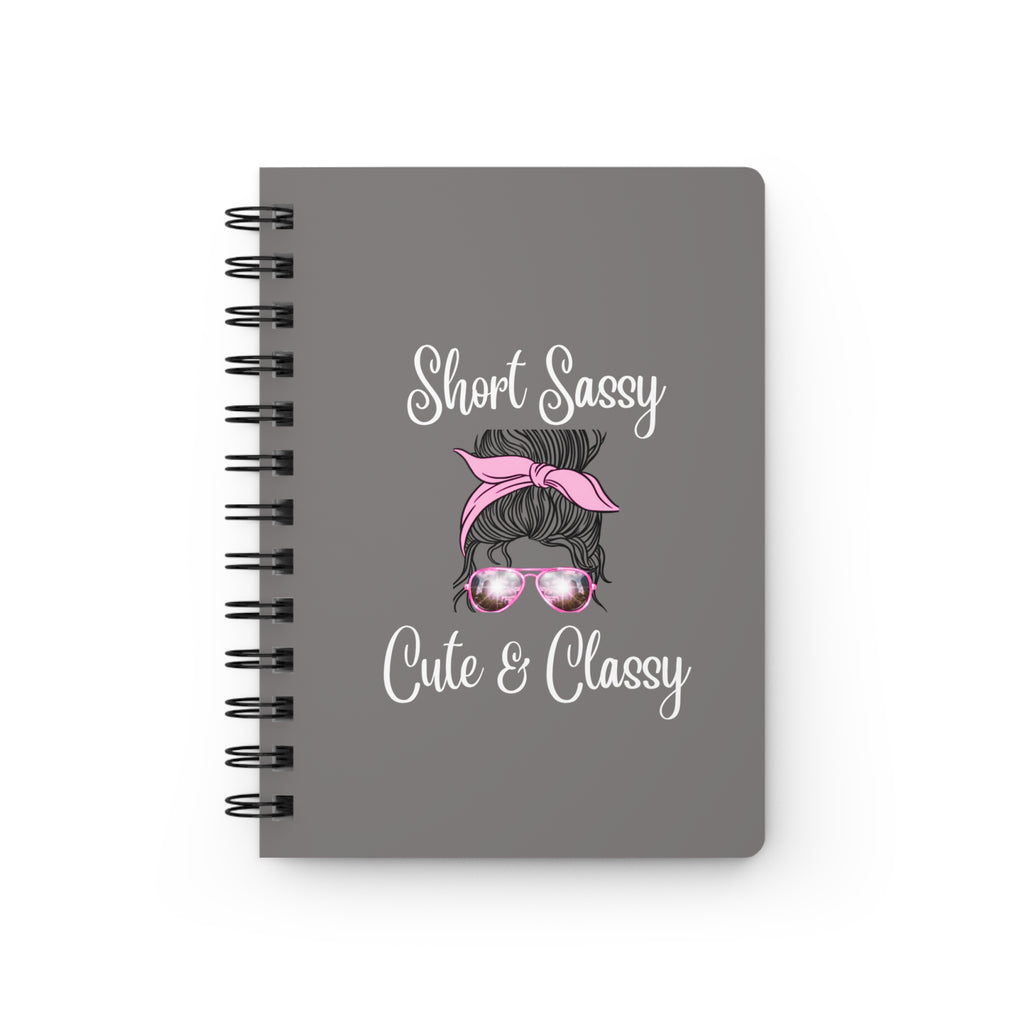 Cute & Classy Spiral Notebook — "Short Sassy" Pink Bandana Journal