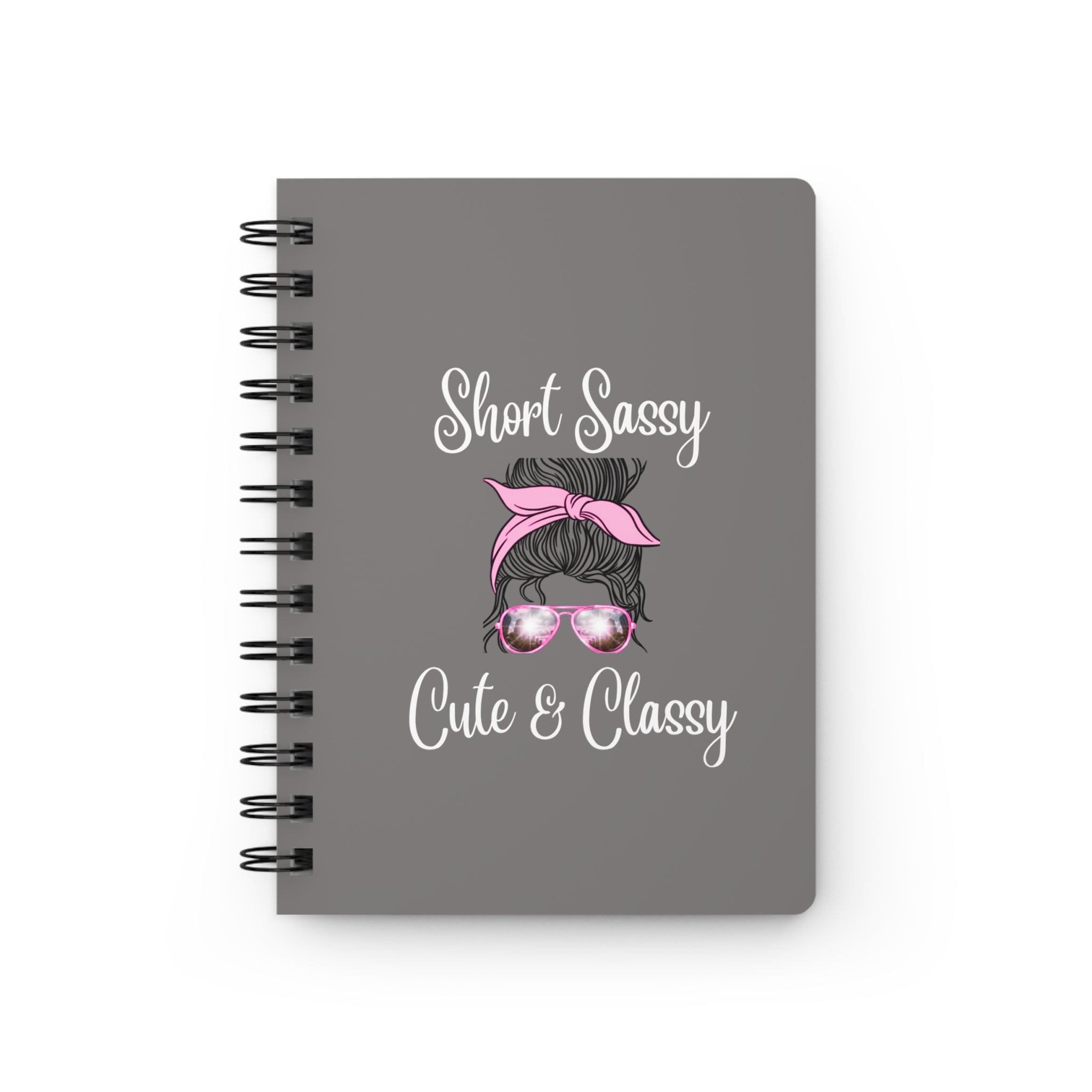 Cute & Classy Spiral Notebook — "Short Sassy" Pink Bandana Journal