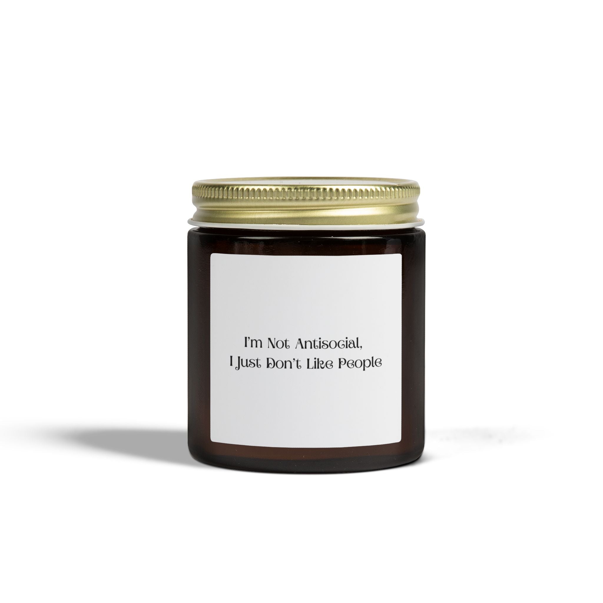 Ceramic Coconut Mango Candle — “I’m Not Antisocial, I Just Don’t Like People” (4oz/9oz)