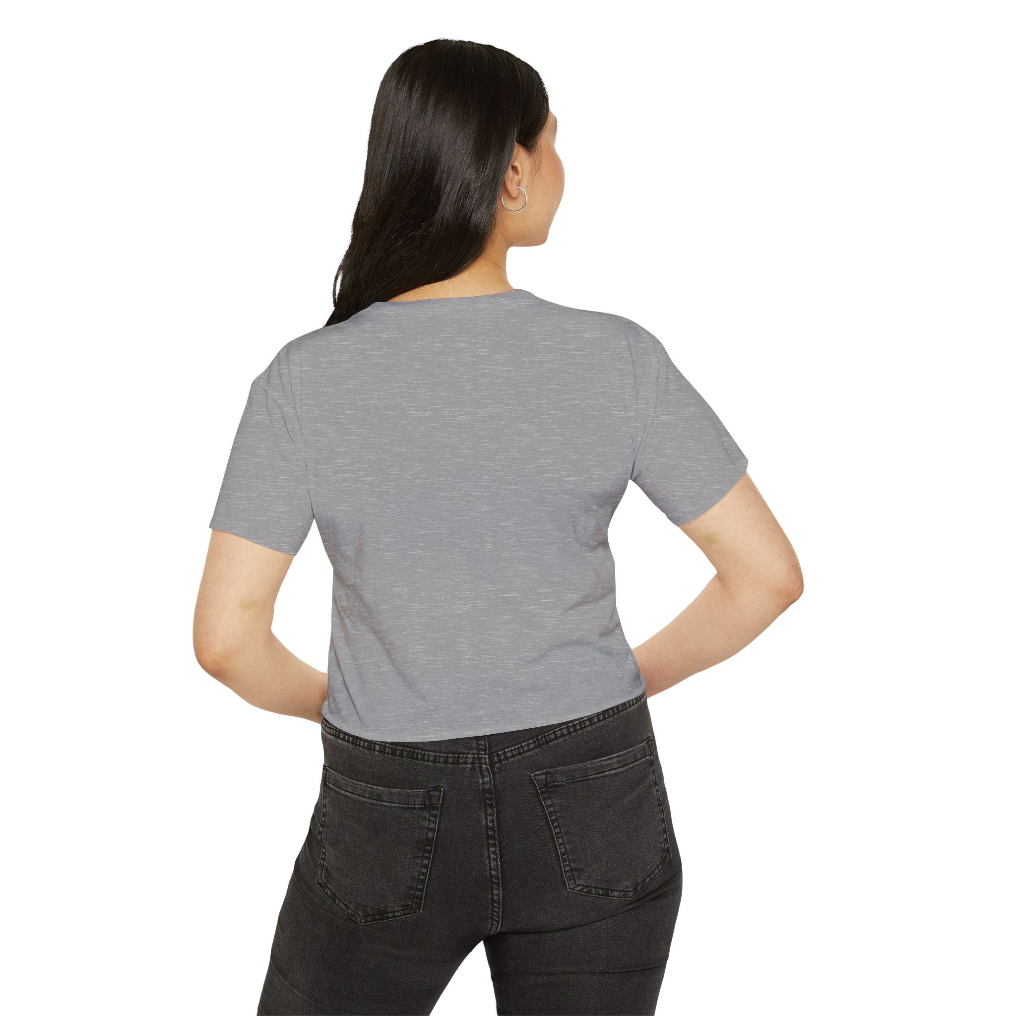 Cute & Classy Crop Top — Short Sassy Messy Bun Graphic Women's Festival Tee