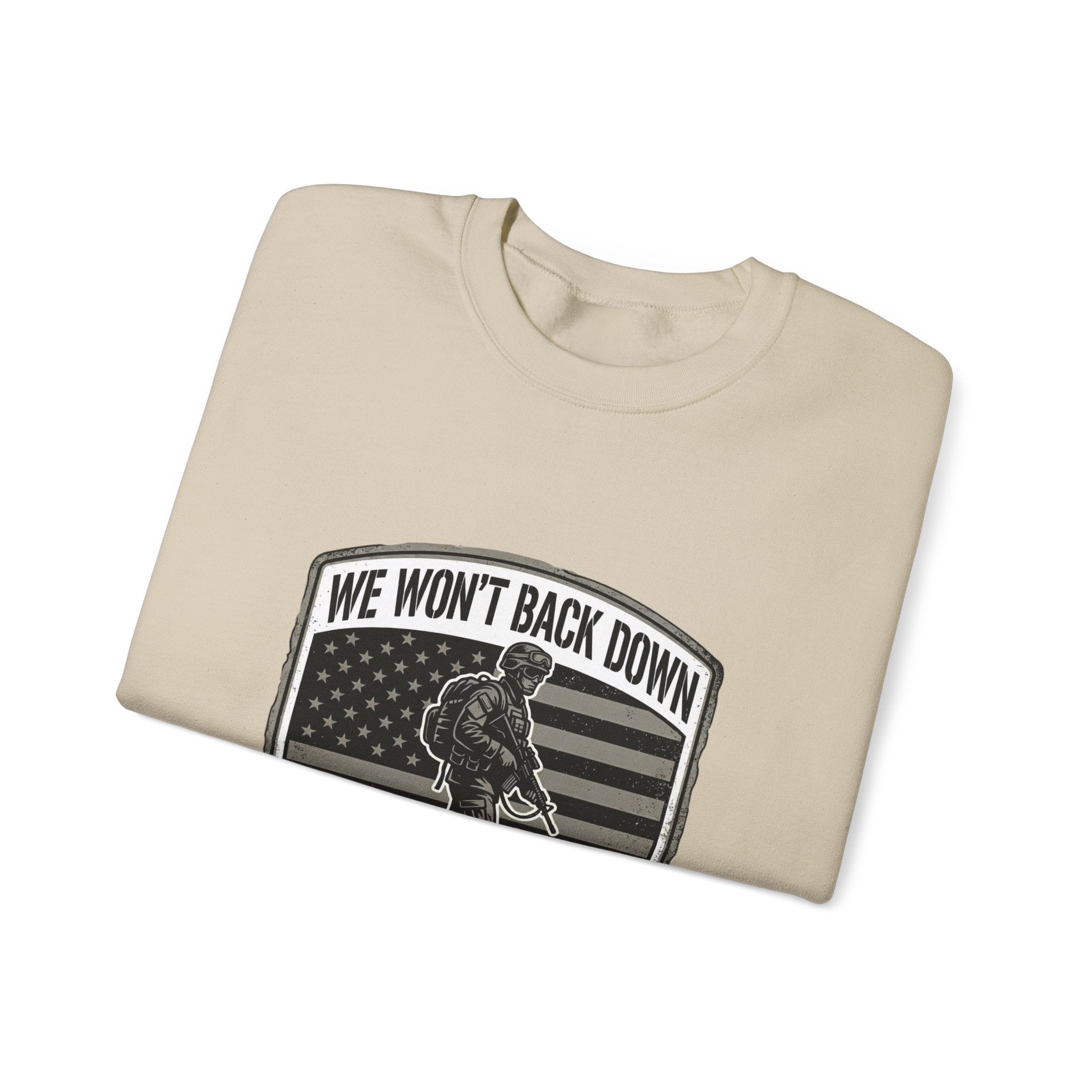 We Won't Back Down Crewneck Sweatshirt | retro collegiate, cozy match-day apparel