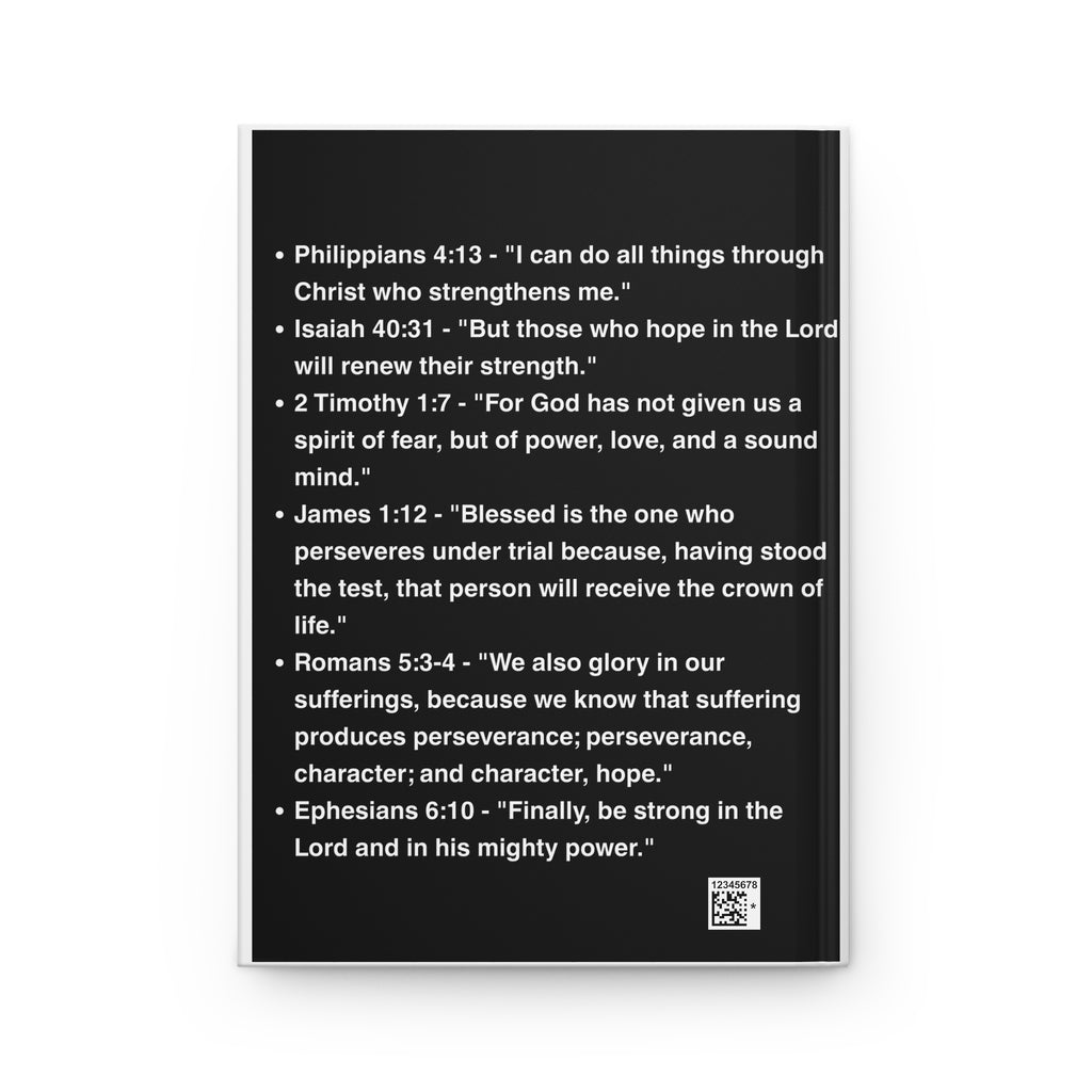 Faith & Fitness Hardcover Journal — "God Is Within Her, She Will Not Fail" (Psalm 46:5)
