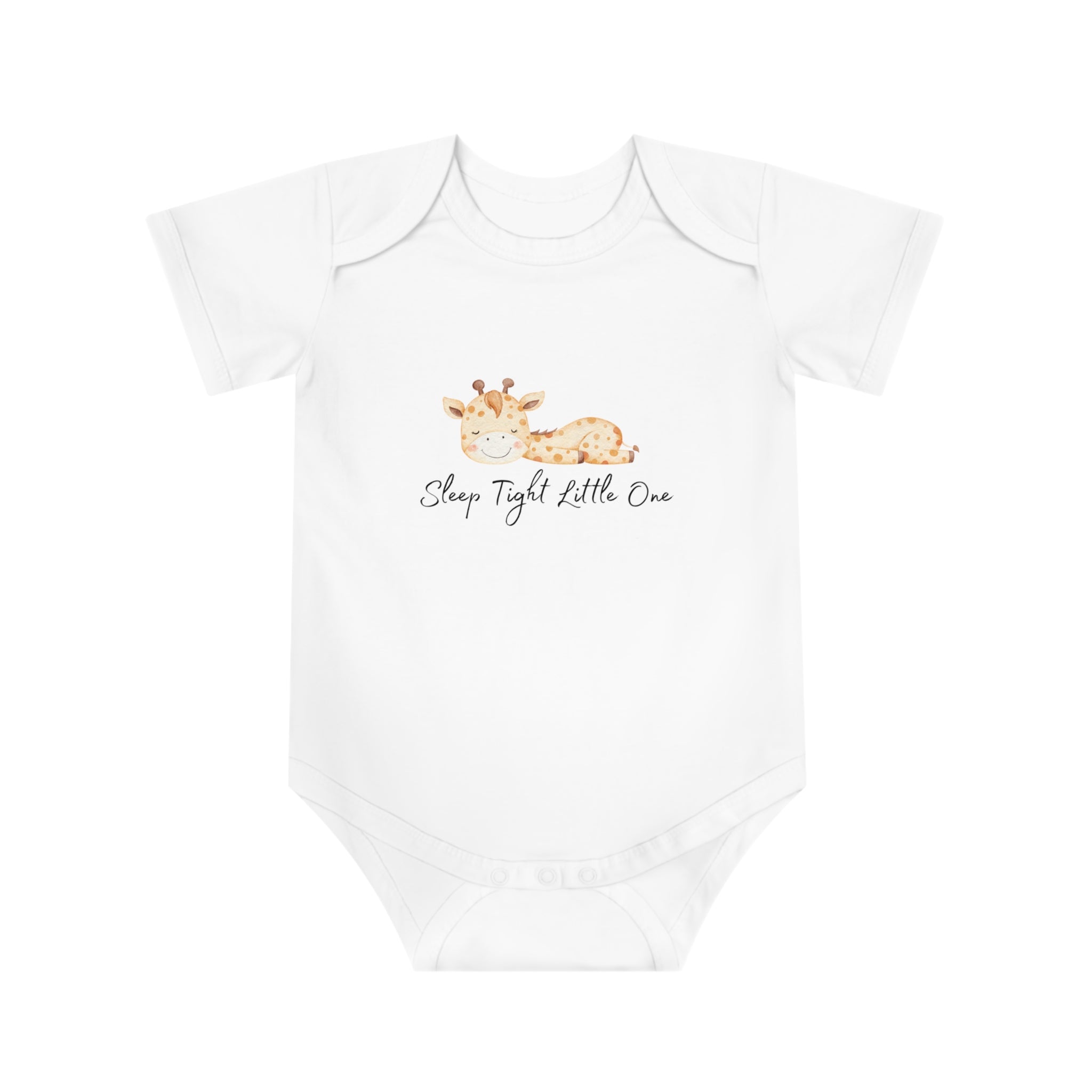 Baby Bodysuit - Sleep Tight Little One with Sleeping Giraffe