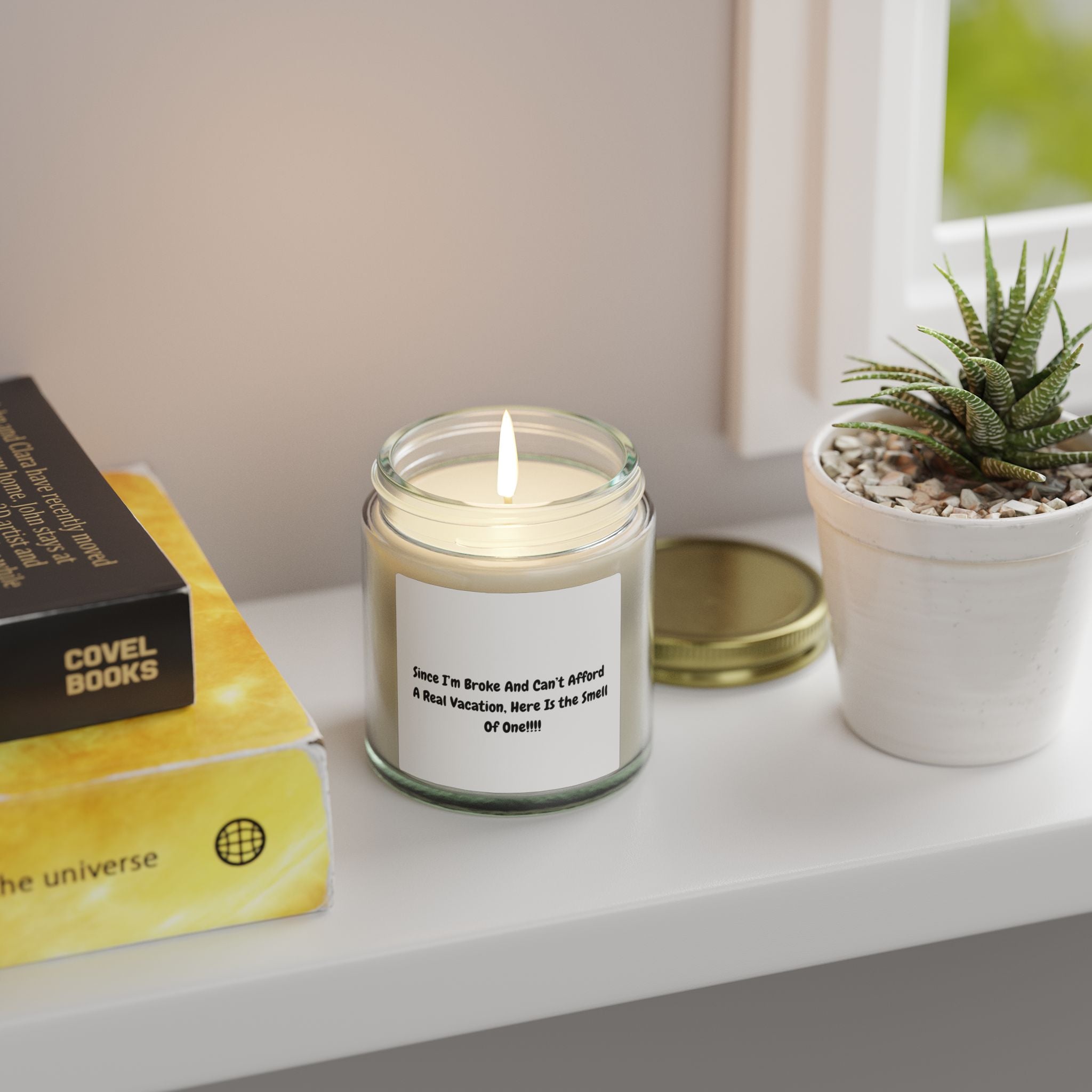 Coconut Apricot Scented Candle (4oz/9oz) — "Since I'm Broke and Can't Afford a Real Vacation, Here Is the Smell of One"