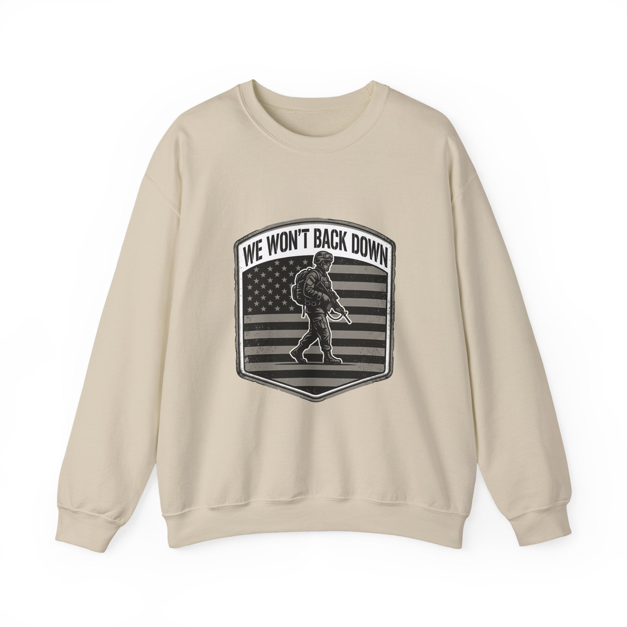 We Won't Back Down Crewneck Sweatshirt | retro collegiate, cozy match-day apparel
