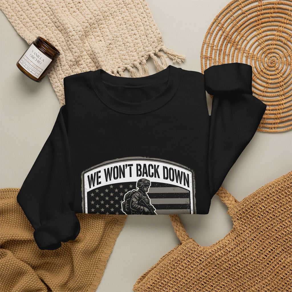 We Won't Back Down Crewneck Sweatshirt | retro collegiate, cozy match-day apparel