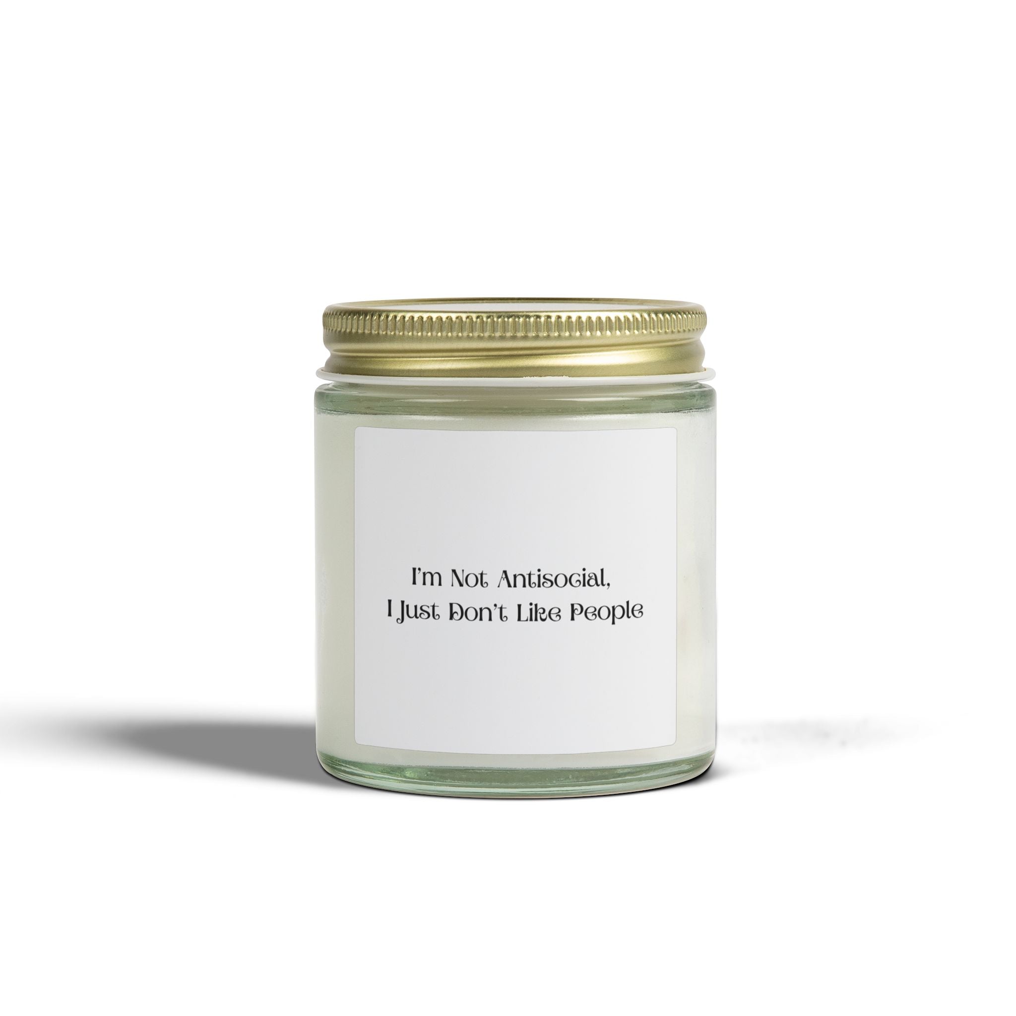 Ceramic Coconut Mango Candle — “I’m Not Antisocial, I Just Don’t Like People” (4oz/9oz)