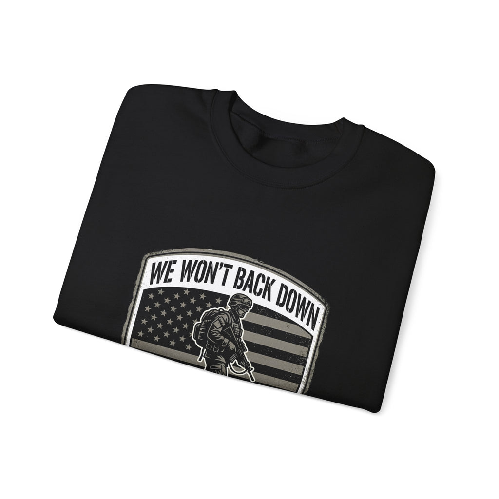 We Won't Back Down Crewneck Sweatshirt | retro collegiate, cozy match-day apparel