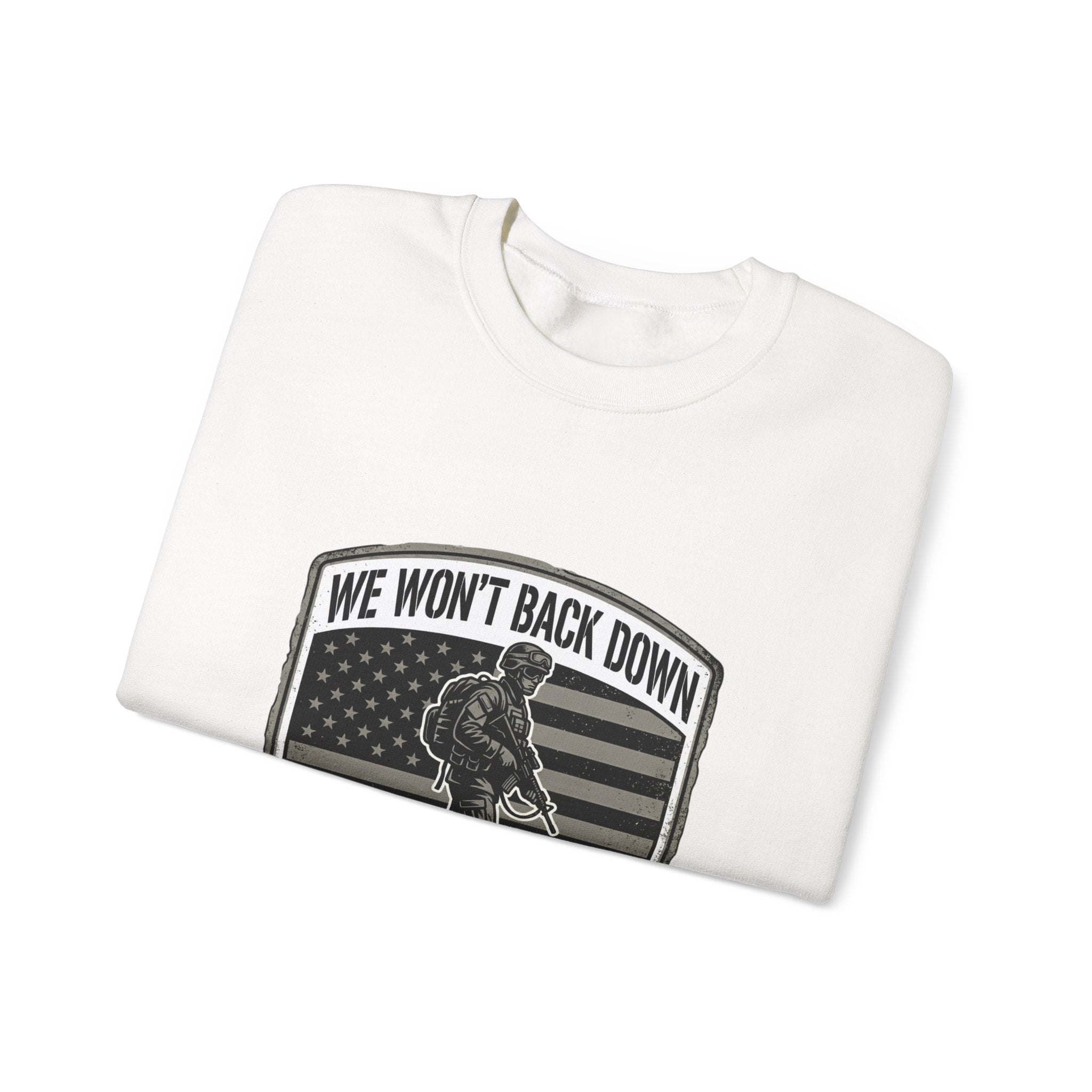 We Won't Back Down Crewneck Sweatshirt | retro collegiate, cozy match-day apparel